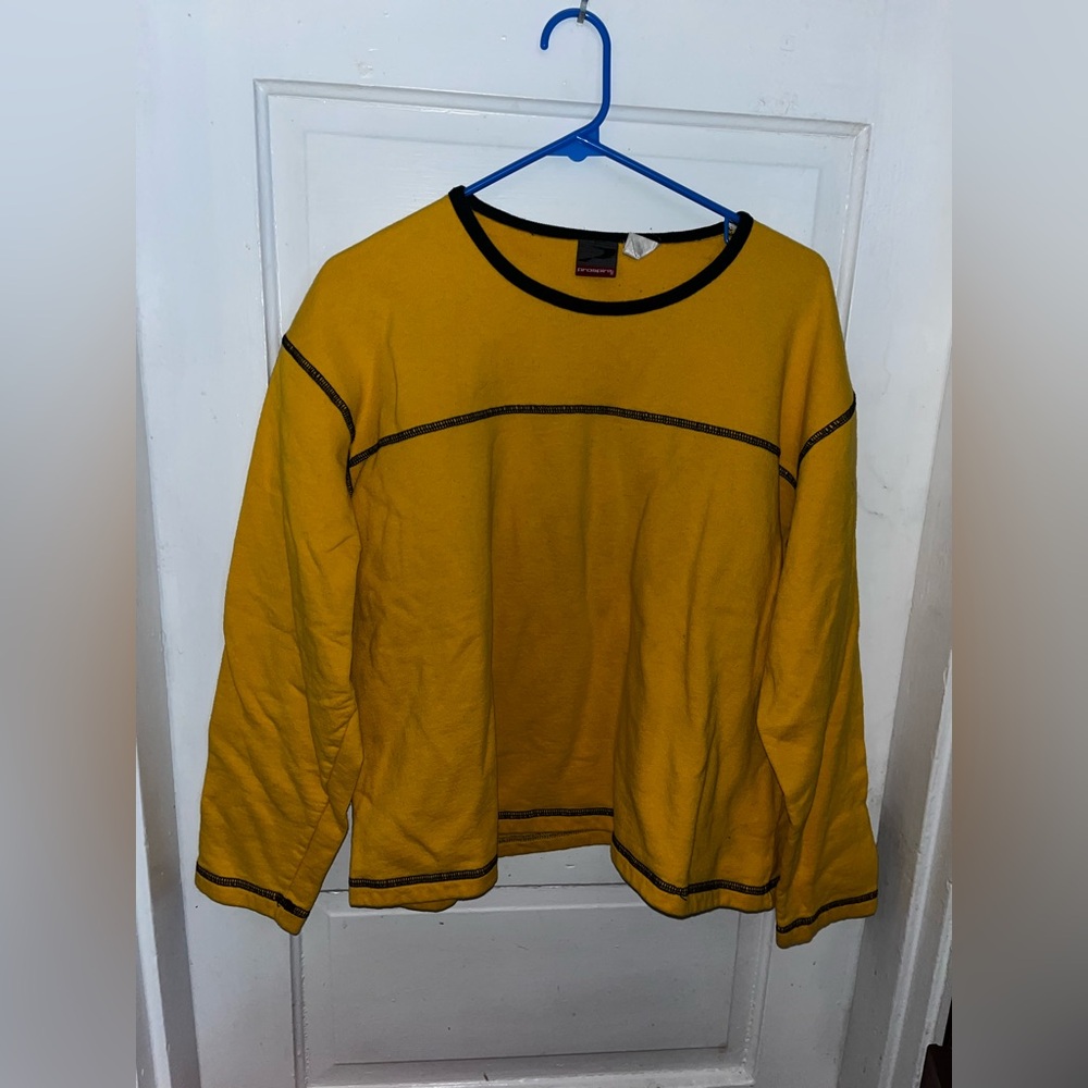 Vintage Pro Spirit Pullover Yellow Fleece Stitched Sweatshirt